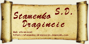 Stamenko Draginčić vizit kartica